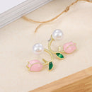 Pink Heart Flower Earrings Sweet Girly Jewelry for Women Fashion Accessories