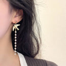 Bird Cage Asymmetrical Earrings Bow Long Fringe Dangle Jewelry for Women Fashion