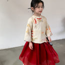 Girls Two-Piece Hanfu New Year Dress