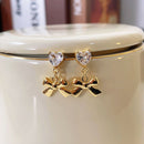 High-End Bow Earrings for Women Elegant Simple Fashion Jewelry Niche Design