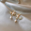 Sweet Pink Butterfly Earrings Fashion Jewelry for Women Girls Dainty Accessories