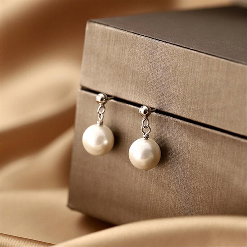 Simple Fashion Pearl Earrings Elegant High Grade Jewelry for Women Ladies