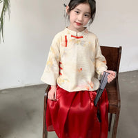 Girls Two-Piece Hanfu New Year Dress