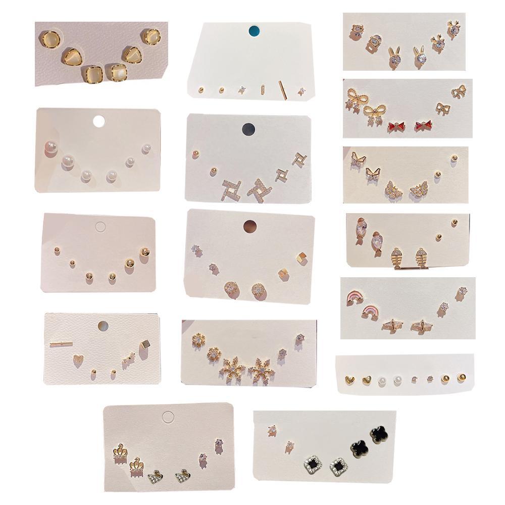 Compact Women Geometric Stud Earrings Fashion Jewellery Set Women Girls