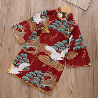 Kids' Festive Red New Year Dress Cheongsam