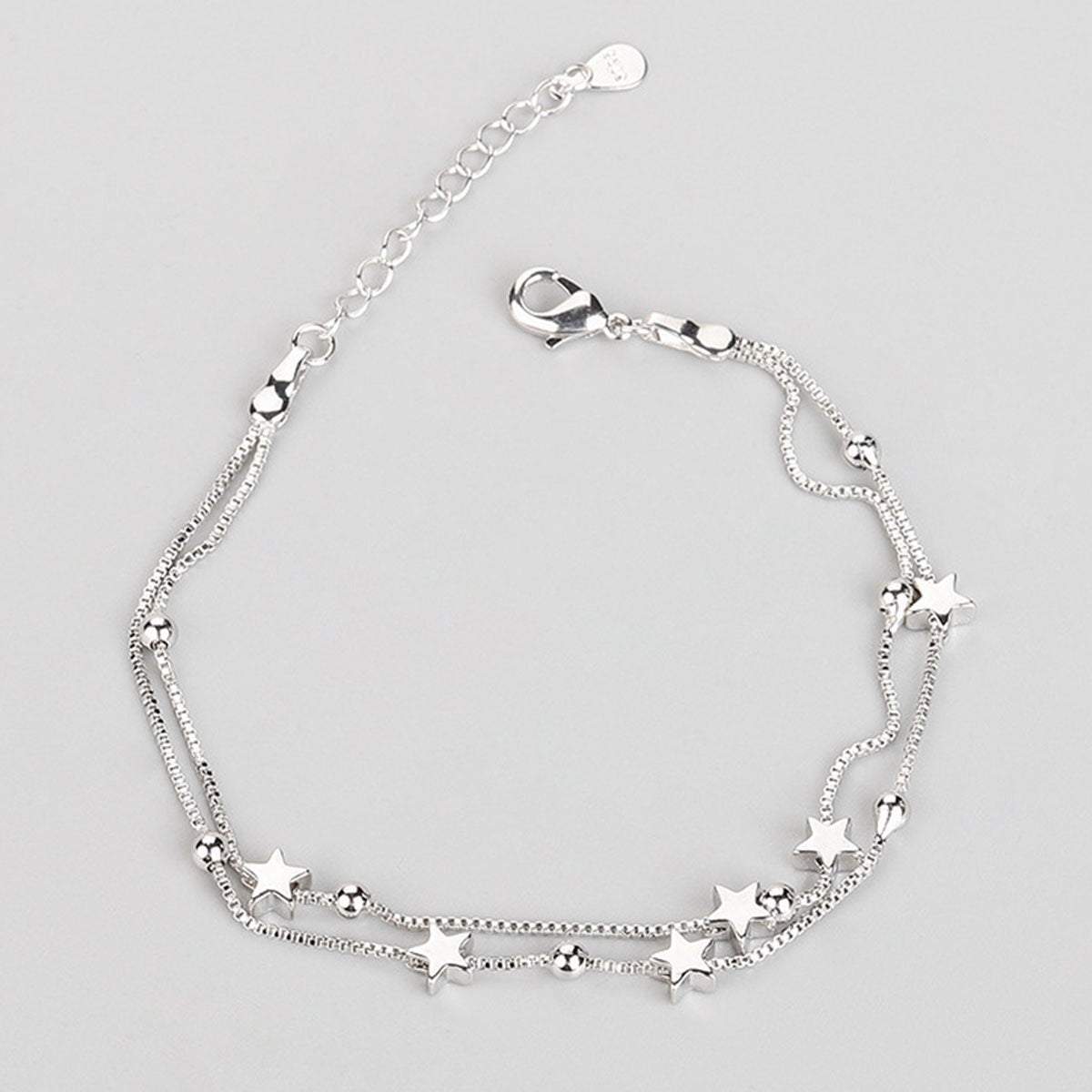 Double Star Bracelet Fashion Jewellery Adjustable Chain for Women Girls Gift