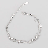 Double Star Bracelet Fashion Jewellery Adjustable Chain for Women Girls Gift