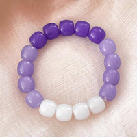 Lucky Gradient Beads Bracelet Elastic Couple Women Friends Gift Fashion