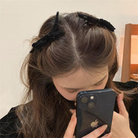 Velvet Hair Bow Clips