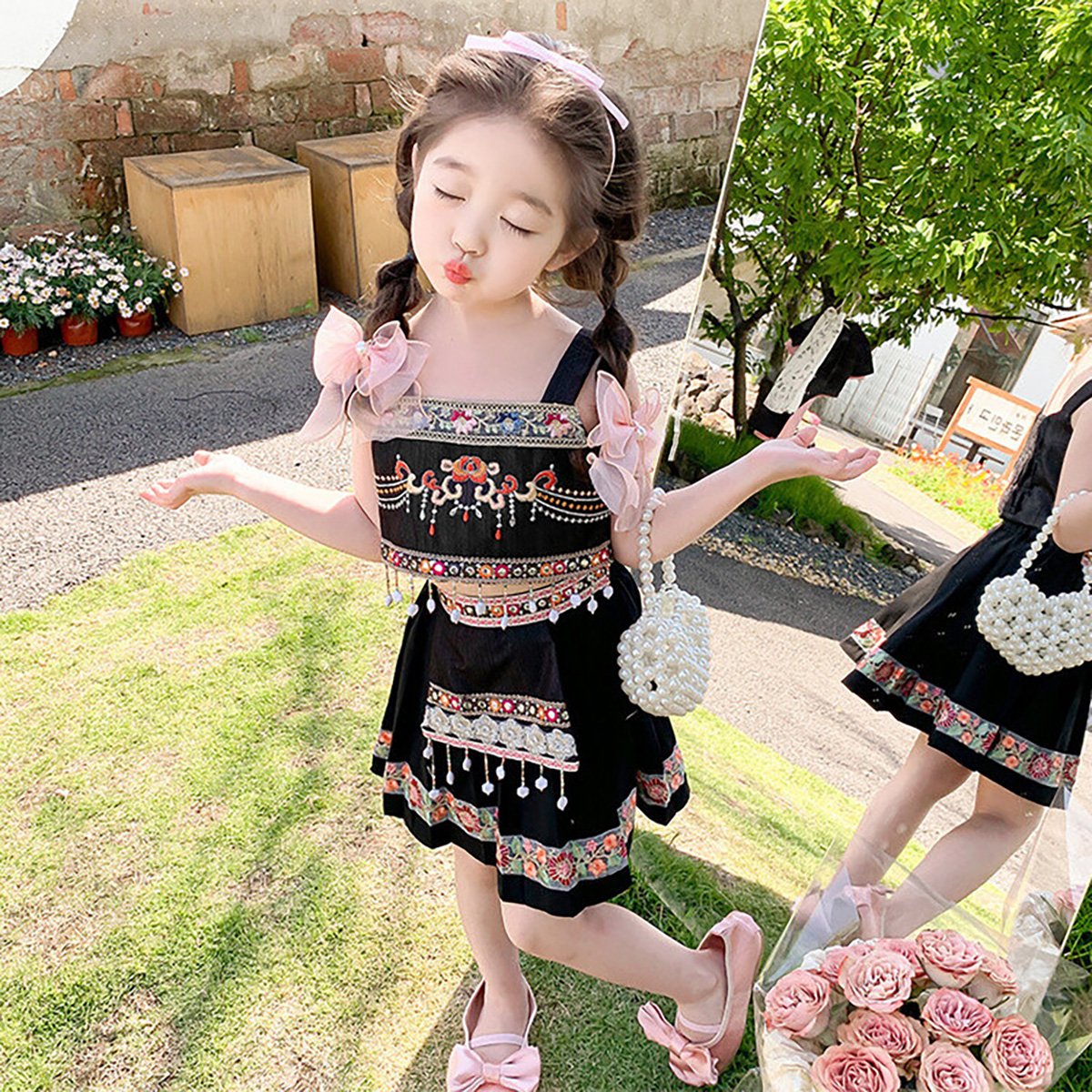 Girls' Ethnic Two-Piece Set