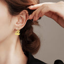 Gold-Plated Swan Earrings