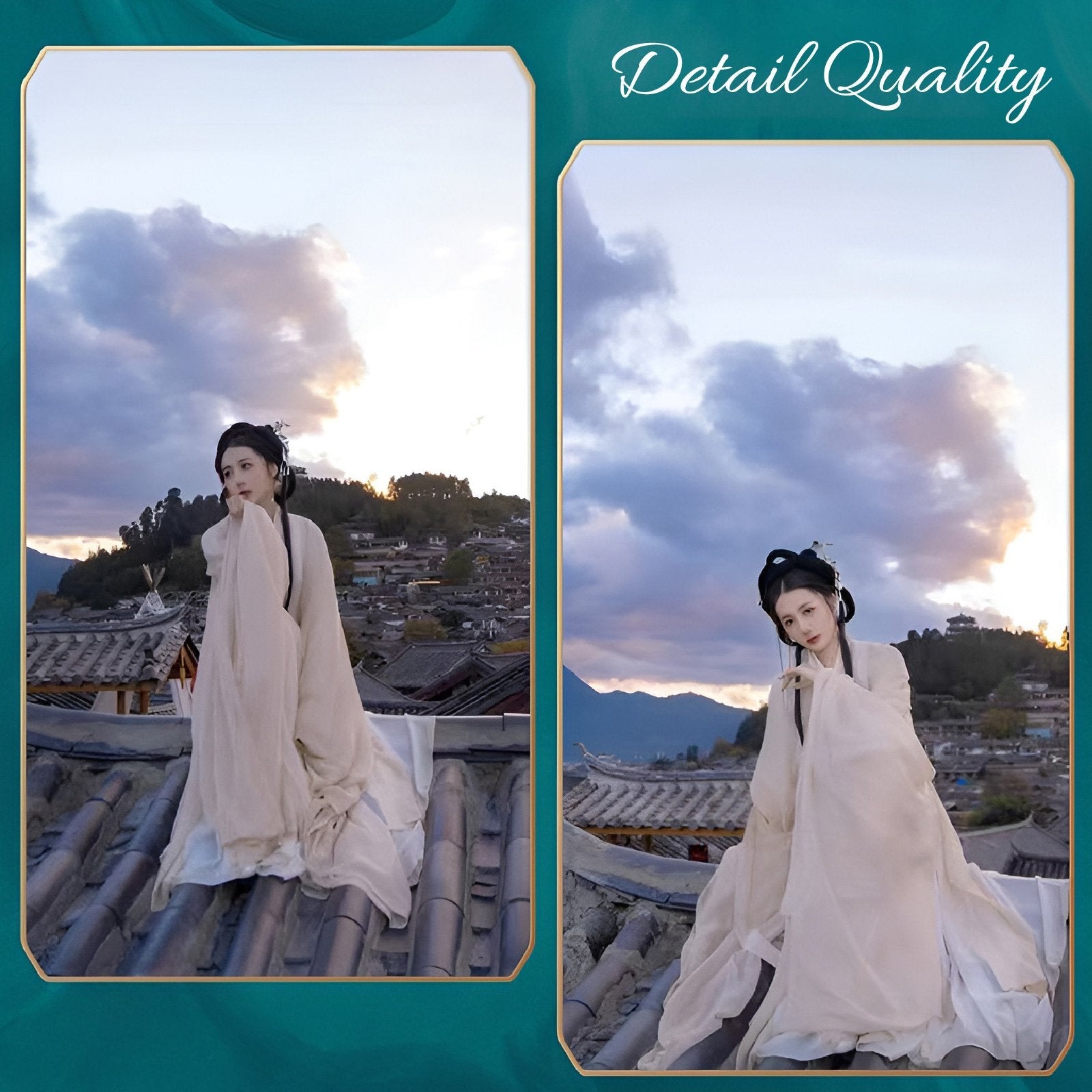 Soft beige Traditional Chinese Clothing Hanfu Set