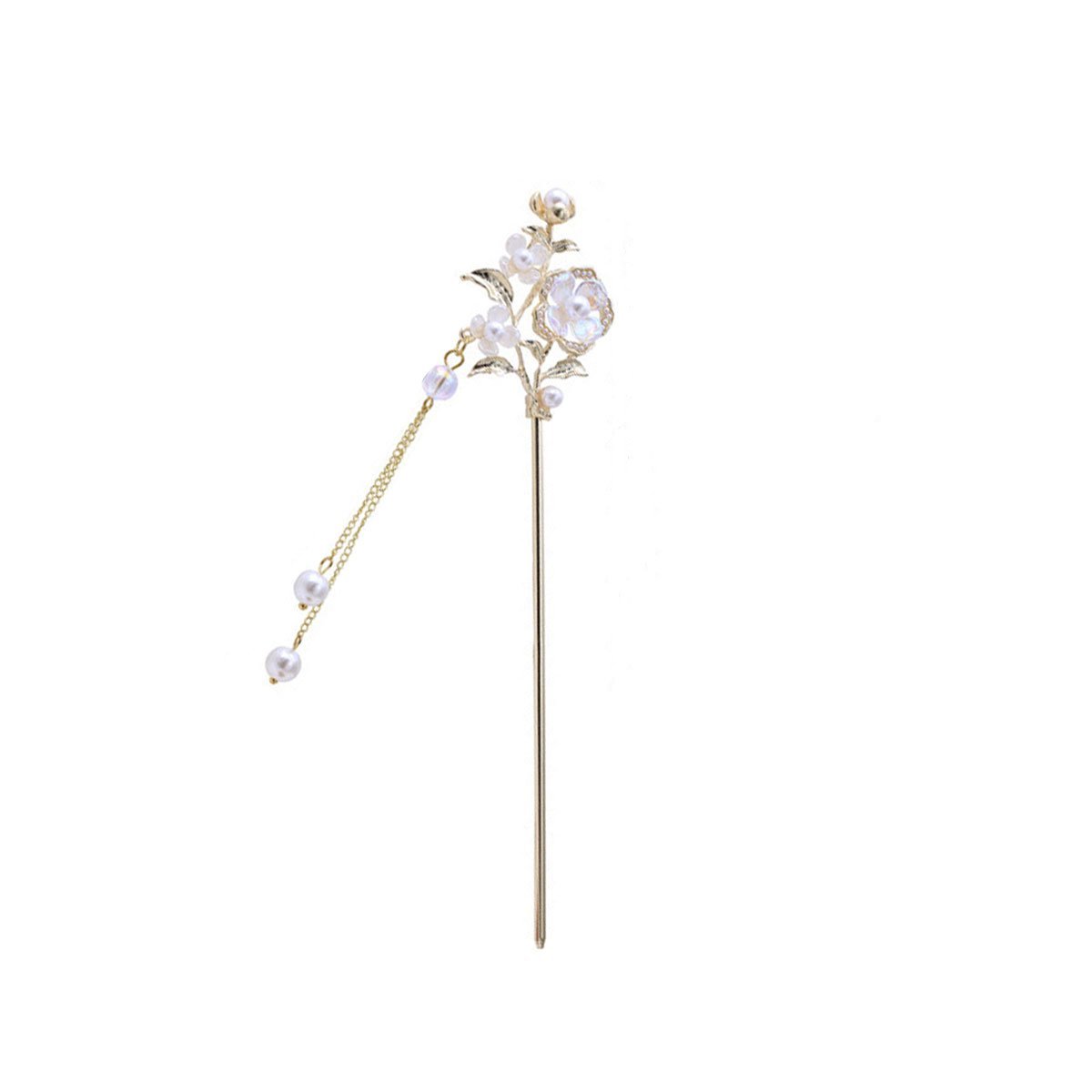 Rose Sprigs Hairpin Hanfu Headdress Vintage Chinese Hair Accessories