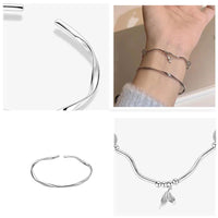 Women Fishtail Bracelet Chain Twisted Cuff Bracelet Bangle Adjustable Bracelets