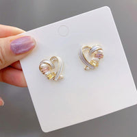 Elegant Niche Hollow Love Earrings Geometric Design Simple Personality Jewelry