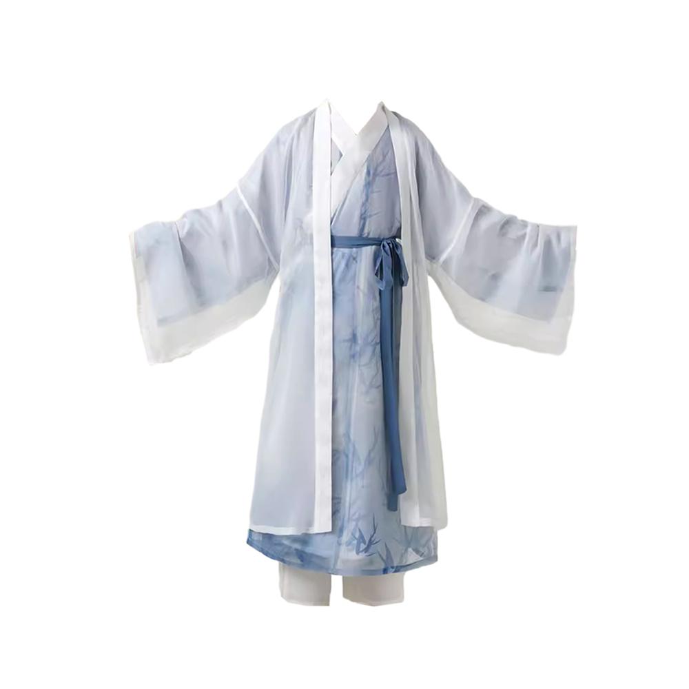 Boys' Blue Printed Wei-Jin Dyneaty Hanfu