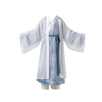 Boys' Blue Printed Wei-Jin Dyneaty Hanfu