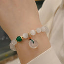 Beaded Bracelet Women Peace Buckle Lotus Pendant Beads Bracelet Hand Jewelry