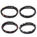 Men's Beaded Leather Bracelets