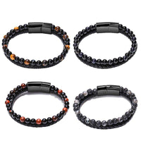 Men's Beaded Leather Bracelets