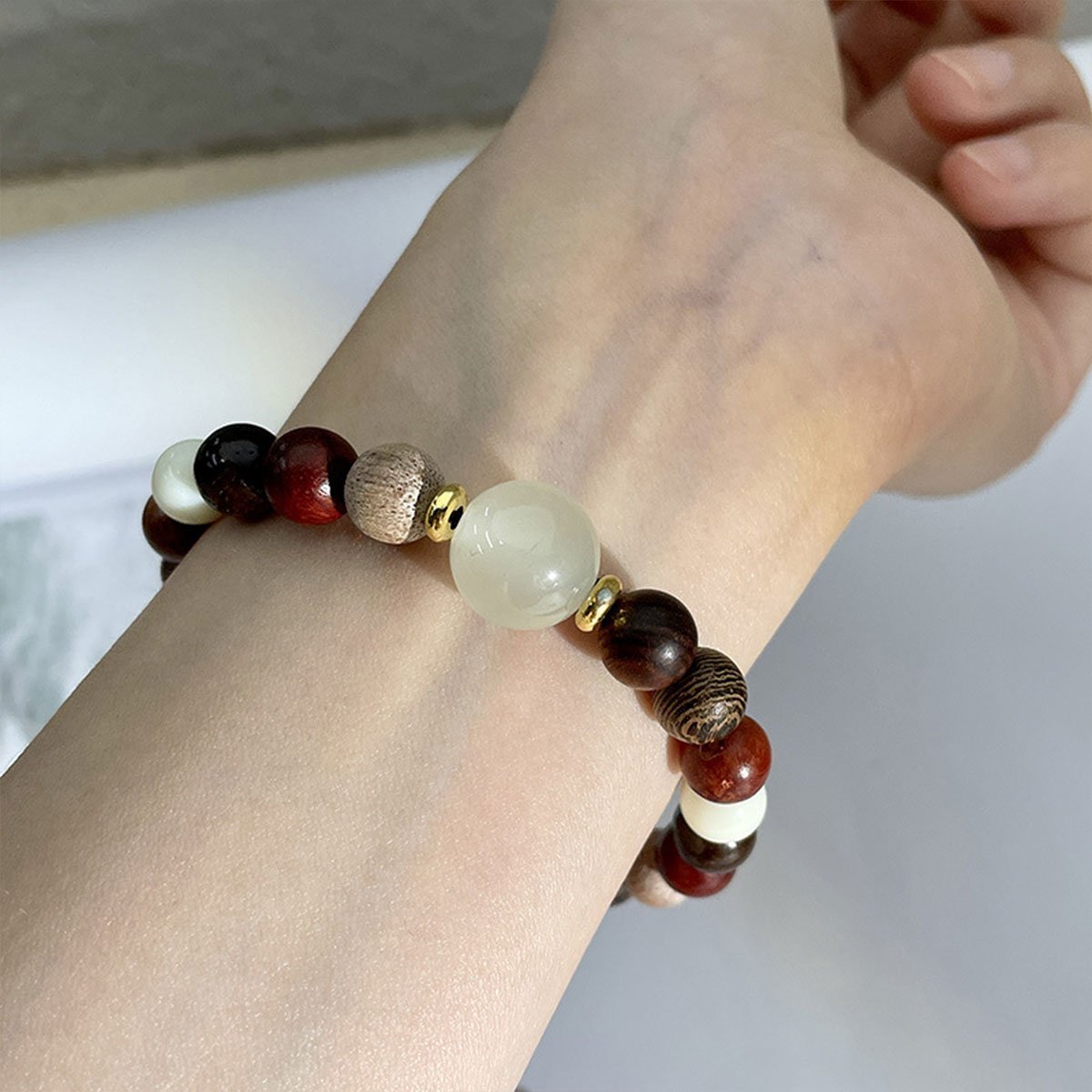 Elegant Wood Bracelet Crafted in New Chinese Style Sophisticated Accessory