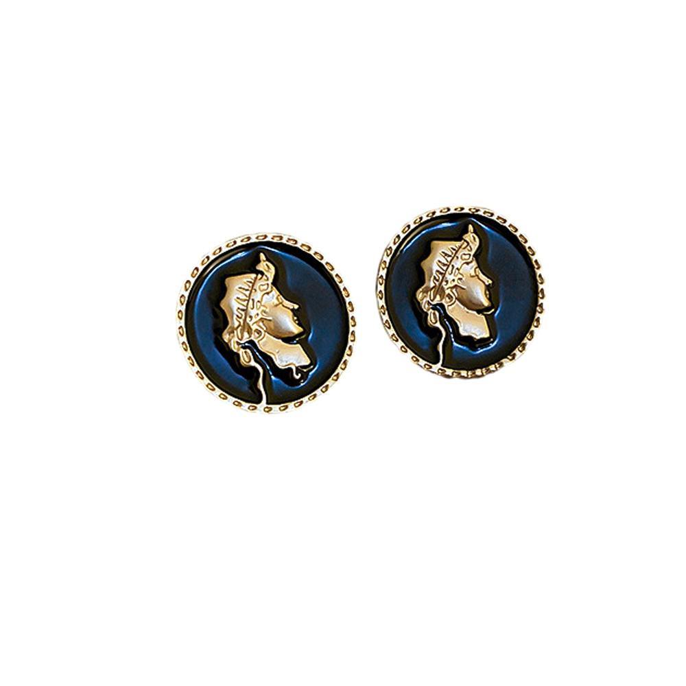 Vintage Cameo Stud Earrings