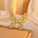 Elegant Vintage Butterfly Pendant Necklace and Earrings Set Stylish Jewelry Gift