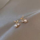 Fashion Pearl Wedding Earrings Zircon Cherry Stud Pearl Earrings for Women