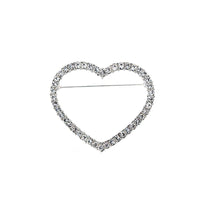 Heart Shaped Brooch Pin Round Corsage Fashion Accessory Gifts