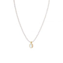 Retro Double Layer Women Necklace Pendant Necklace Clavicle Chain Pearl Choker