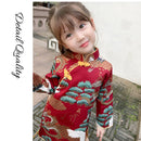 Kids' Festive Red New Year Dress Cheongsam