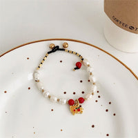 Aniaml Pearl Handmade Bracelet RedStone Sky Bead Fashion Round Bead Bracelet