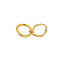 Brass Gold-Plated Twist Knot Ring Retro Geometric Ring Fashion Jewelry