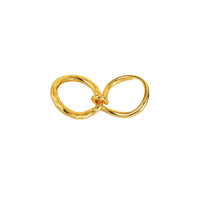 Brass Gold-Plated Twist Knot Ring Retro Geometric Ring Fashion Jewelry