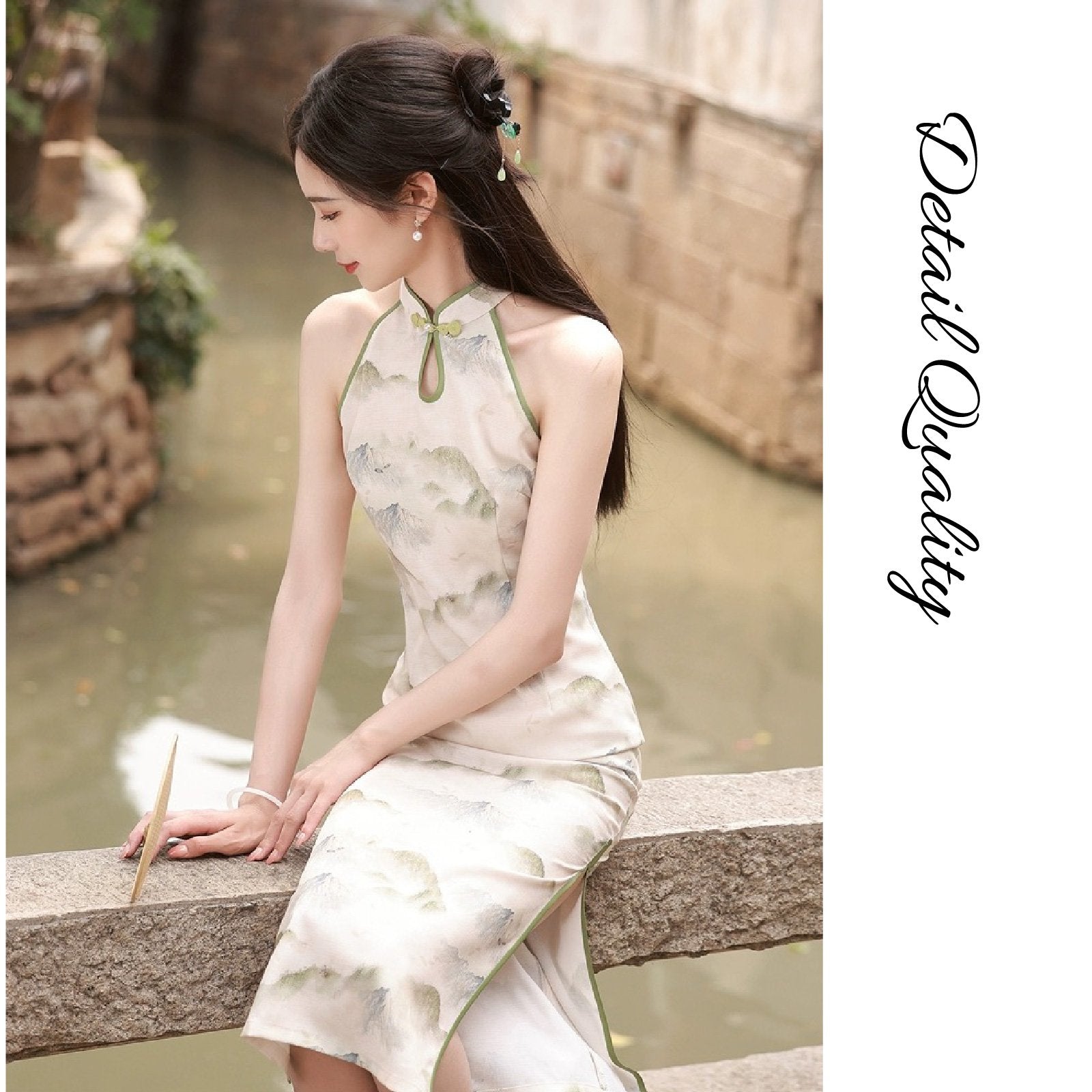 Women's Chinese Halter Neck Qipao