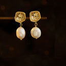 Elegant Baroque Earrings French Simple Fashion Jewelry for Women