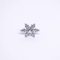 Zircon Snowflake Christmas Earrings Studs Winter Jewelry for Women and Girls