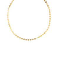 Gold Metal Sequin Necklace Fashion Jewellery Women Statement Chain Gifts