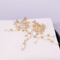 Zircon Tassel Millet Bead Earrings Fashion Jewellery Women Trendy Elegant