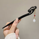 Chinese Style Heart Wishful Wooden Hairpin Hanfu Headdress Accessories