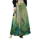 Women's Jiangshan Scenic Print Horsehair Skirt Set