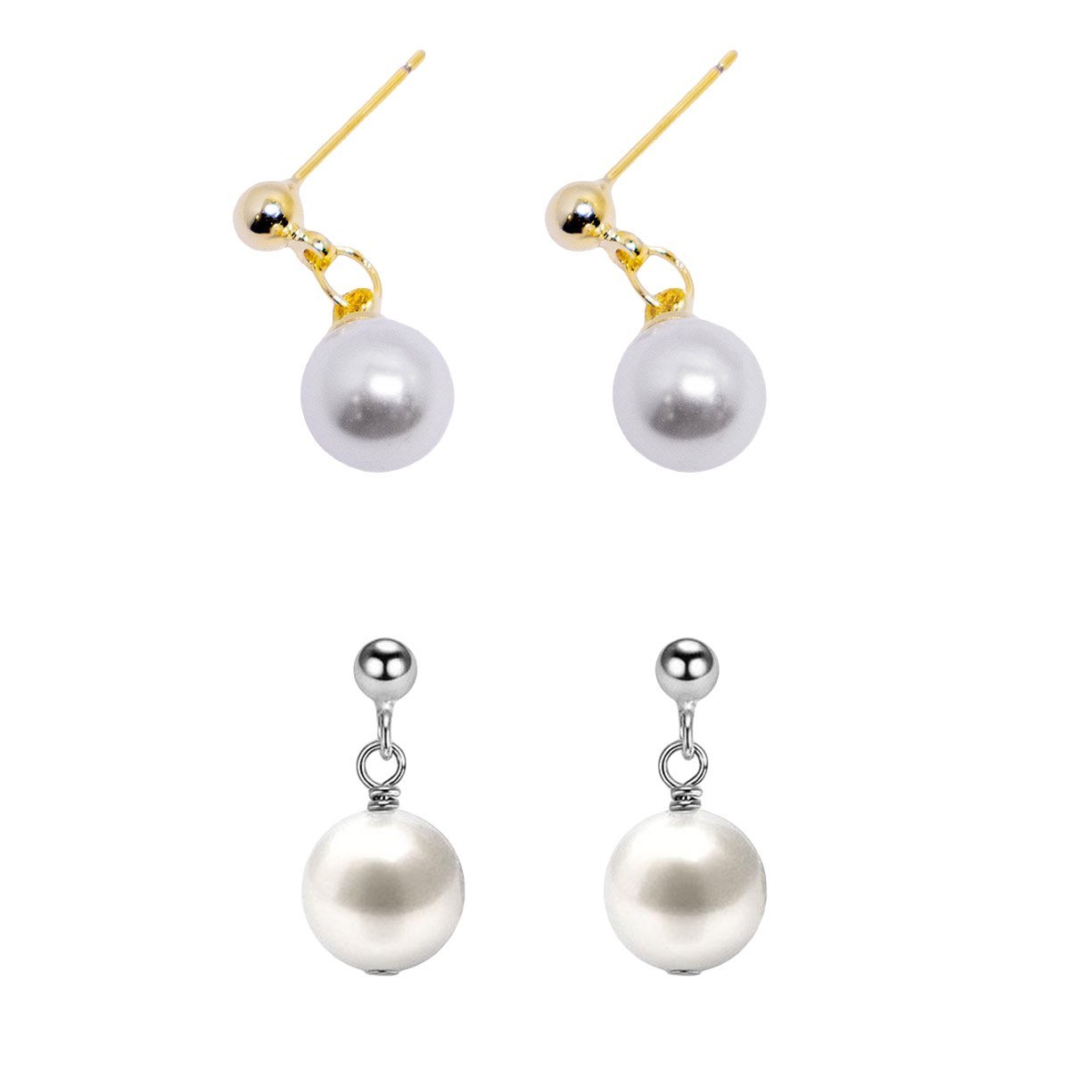 Simple Fashion Pearl Earrings Elegant High Grade Jewelry for Women Ladies