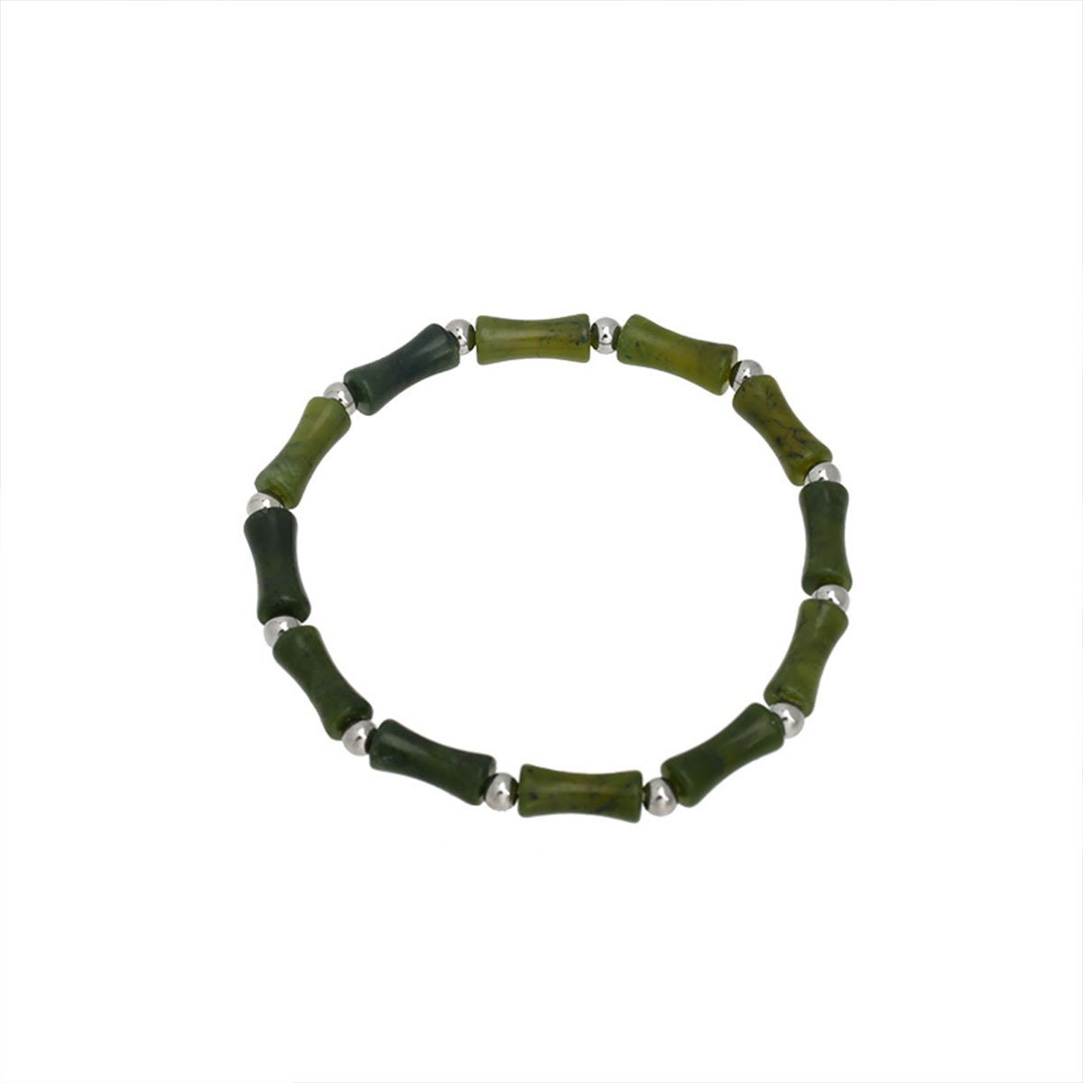 New Chinese Green Bamboo Splicing Bracelet Unique Handmade Jewelry Fashion