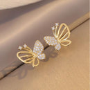 Butterfly Zircon Earrings Hollow Design Spring Summer Jewelry for Women Girls