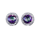 Round Zircon Earrings