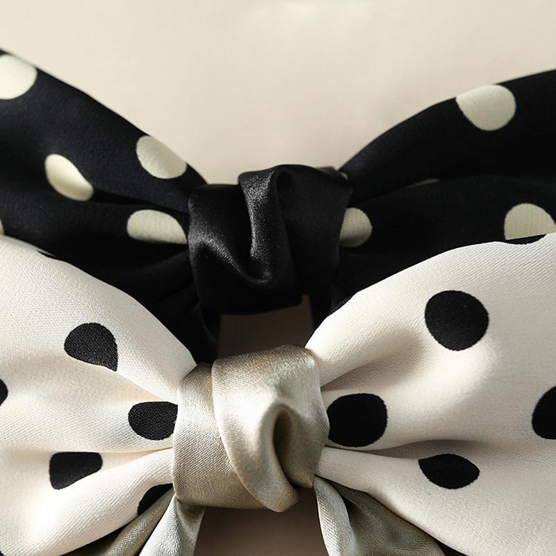 Polka Dot Bow Hair Clips