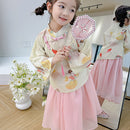 Girls Two-Piece Hanfu Clothing Set