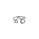 Sweet Adjustable Open Ring Fashion Jewellery Round Double Layer Ring