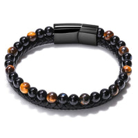 Men's Beaded Leather Bracelets