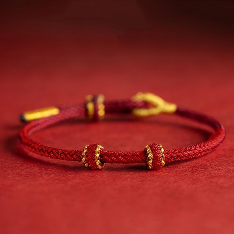 Hand-woven Knotted Red Rope